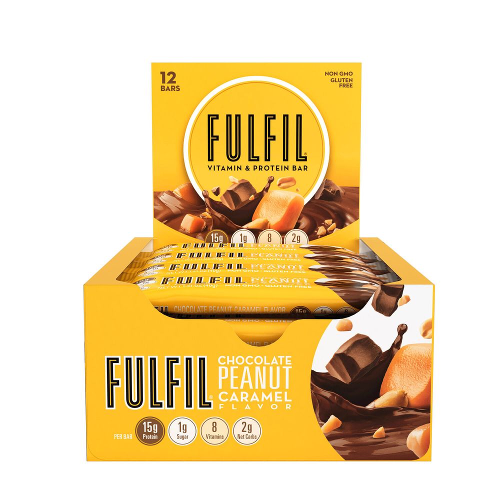 FULFIL Vitamin and Protein Bar - Chocolate Peanut Caramel - 12 Bars