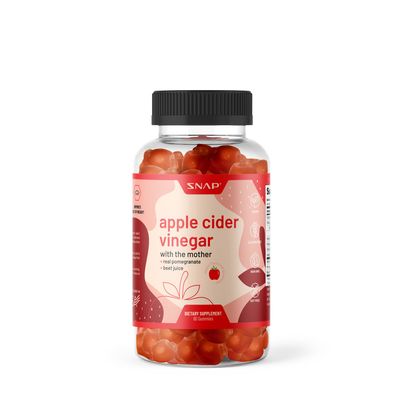 SNAP Supplements Apple Cider Vinegar Gummies Healthy - 60 Gummies (30 Servings)