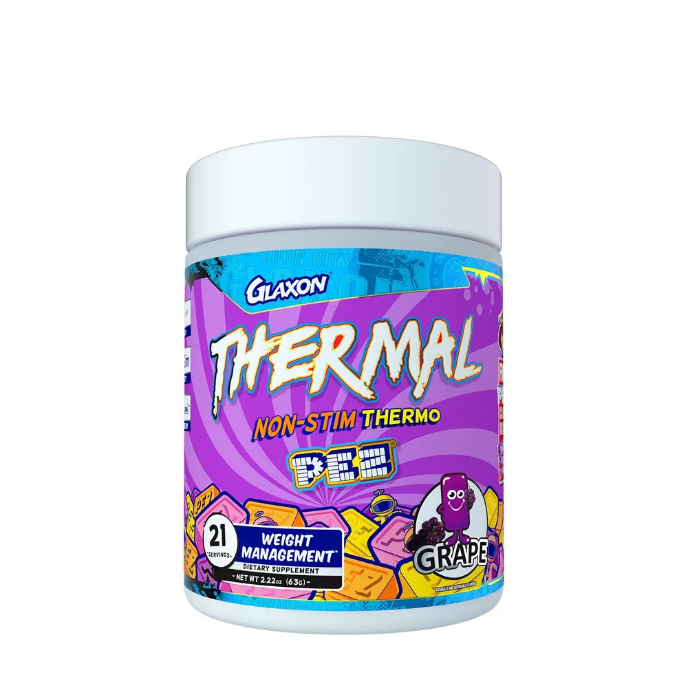 GLAXON Thermal Non-Stim Thermo + Pez - Grape - 2.22 Oz. (21 Servings)