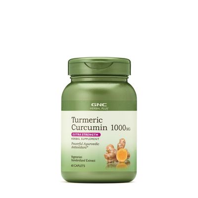 GNC Herbal Plus Turmeric Curcumin 1000Mg Extra Strength Healthy - 60 Caplets (60 Servings)
