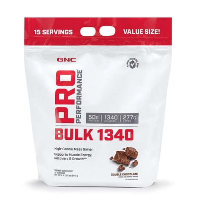 GNC Pro Performance Bulk 1340 - Double Chocolate (15 Servings) - 12 lbs.