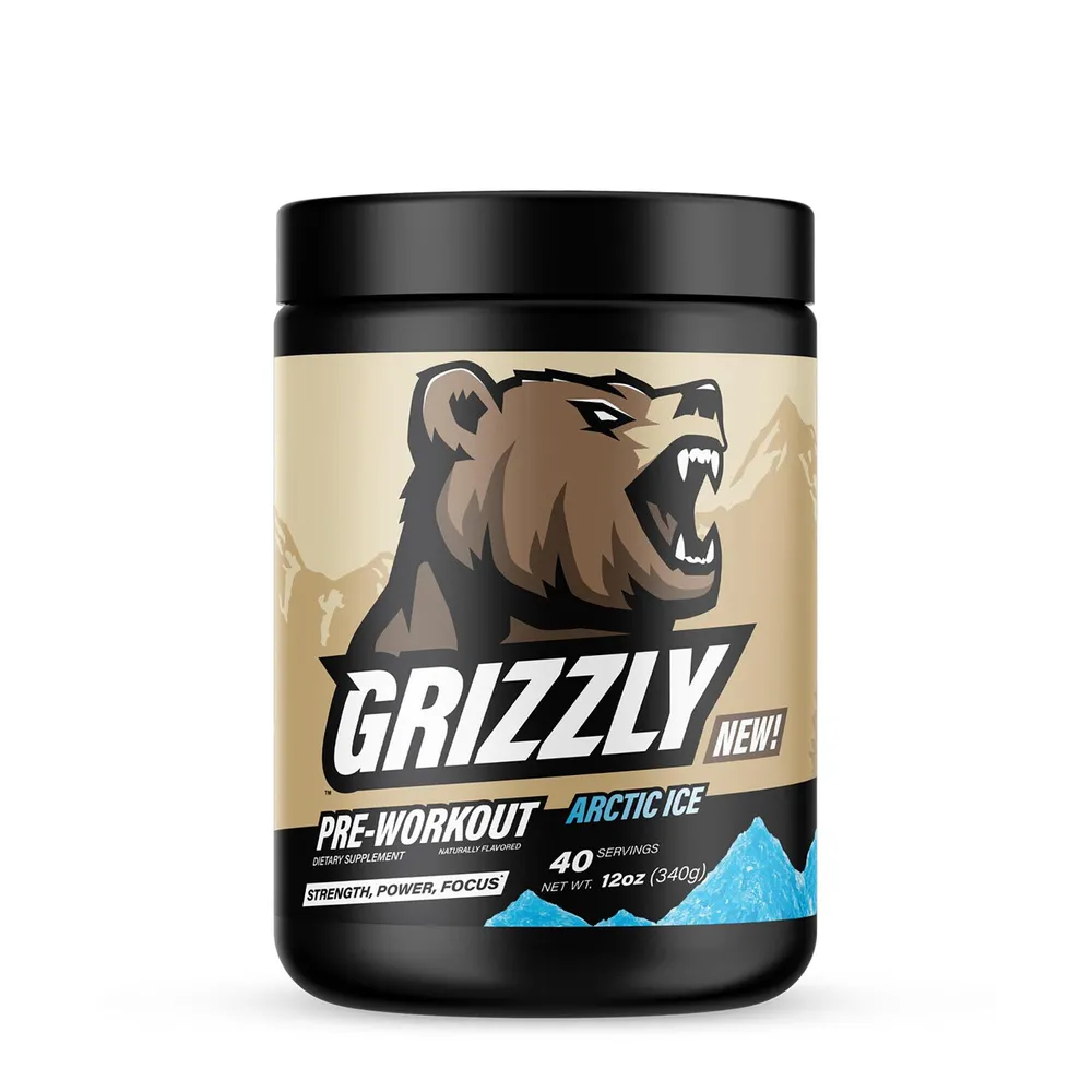 GNC GRIZZLY Pre-Workout - Arctic Ice - 12 Oz