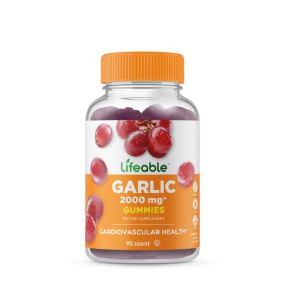 Lifeable Garlic Gummies - Grape - 60 Count (30 Servings) - 60 Gummies