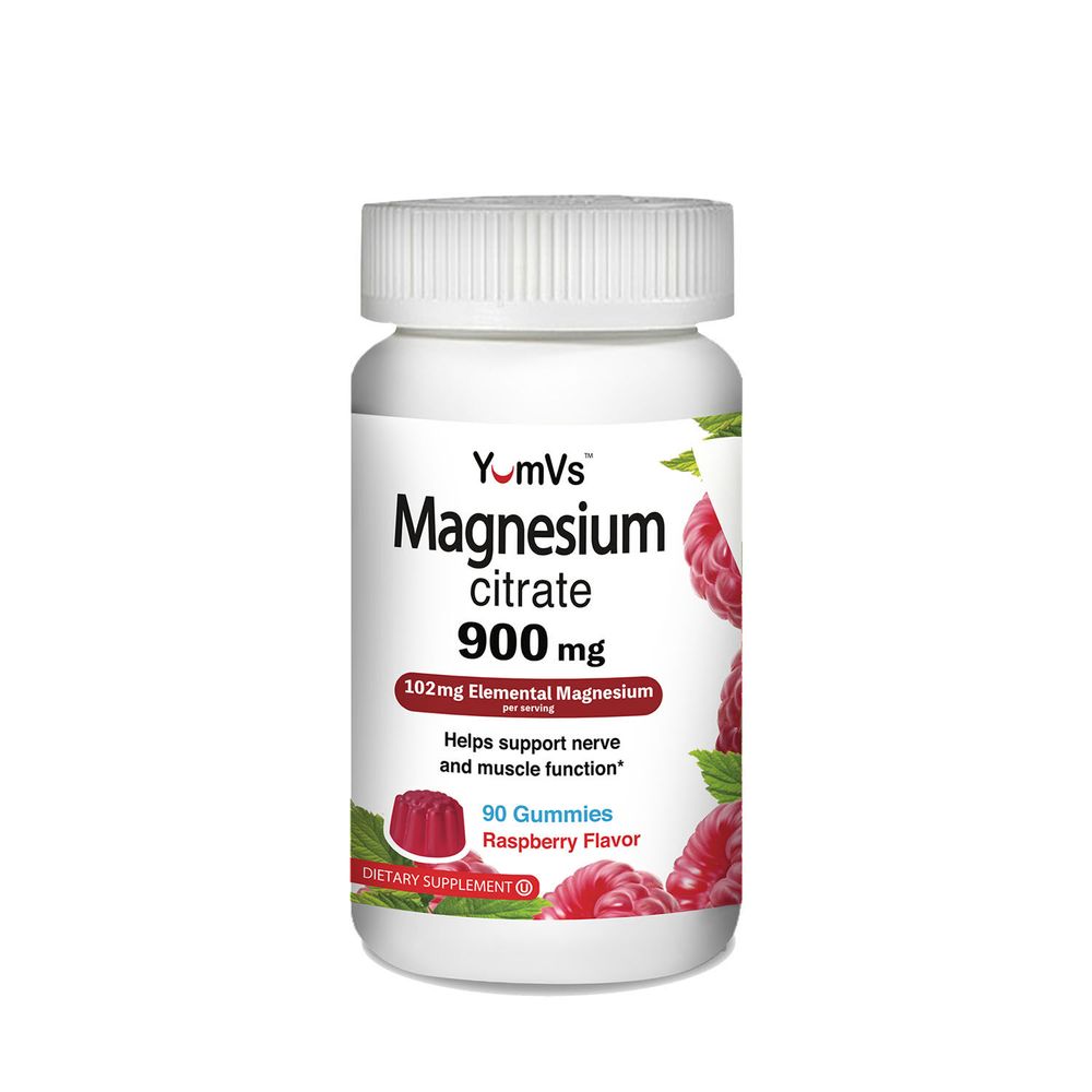 YumVs Magnesium Citrate Gummies 900 Mg - 90 Gummies (30 Servings)