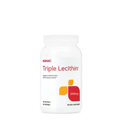 GNC Triple Lecithin 1200Mg Healthy - 90 Softgels (90 Servings)