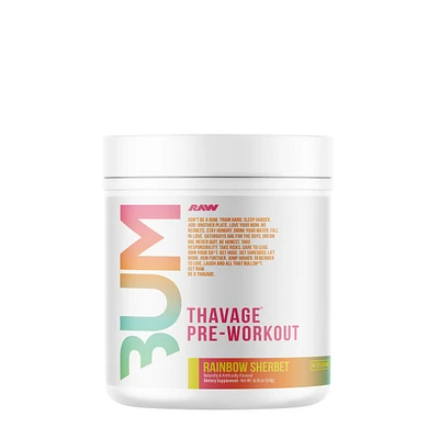 Raw Nutrition Thavage Pre-Workout - Rainbow Sherbet (40 Servings)