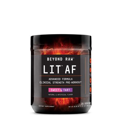Beyond Raw Lit Af Pre-Workout - Sweet and Tart - 20 Servings