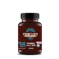 YumVs Organic Vitamin D3 Vegan - Strawberry + Raspberry Vegan - 60 Gummies (30 Servings)
