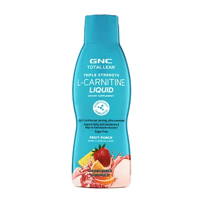 GNC Total Lean Triple Strength L-Carnitine Liquid Vitamin B - Fruit Punch (30 Servings) 16 fl. Oz