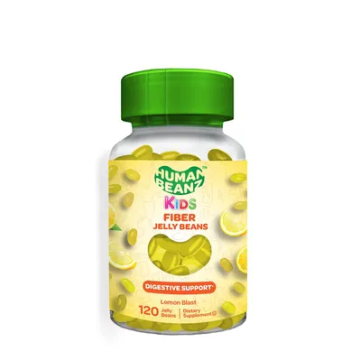 YumVs Kids Fiber Jelly Beans - Lemon Blast - 120 Jelly Beans (40 Servings)