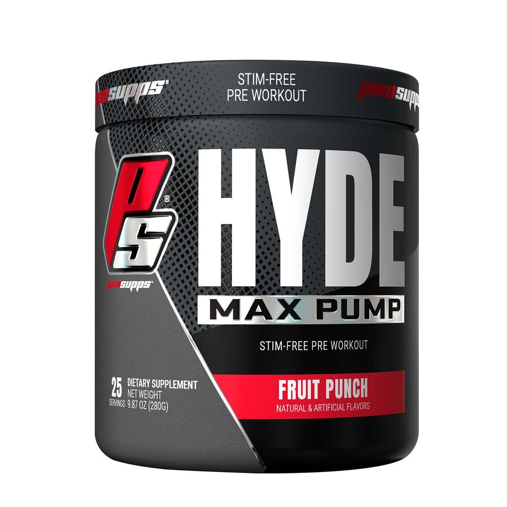 Pro Supps Hyde Max Pump Stim-Free Pre-Workout - Fruit Punch (25 Servings)