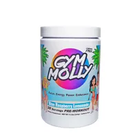 Gym Molly Caffeine Free PreVegan -Workout Vegan - Blue Raspberry Lemonade (30 Servings)