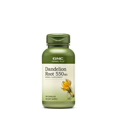 GNC Herbal Plus Dandelion Root 550 Mg - 100 Capsules (100 Servings)