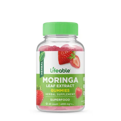 Lifeable Moringa Leaf Extract 4000Mg Vegan - 60 Gummies (30 Servings)