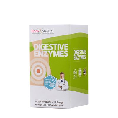 Body Manual Digestive Enzymes Capsule - 180 Vegetarian Capsules