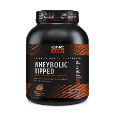 GNC AMP Wheybolic Ripped - Chocolate Peanut Butter - 22 Servings