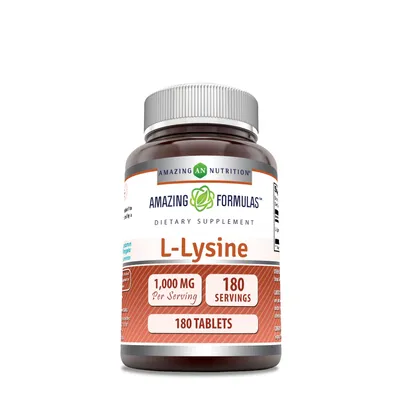 Amazing Nutrition L-Lysine 1000Mg - 180 Tablets (180 Servings)