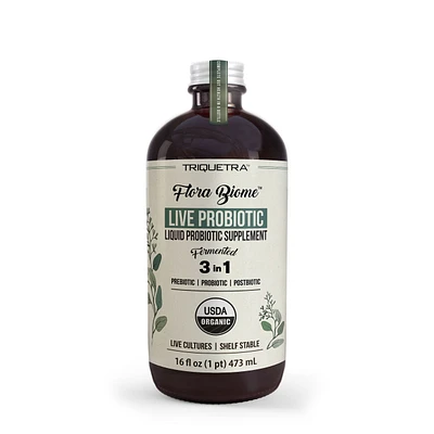 Triquetra Flora Biome 3Healthy -InHealthy -1 Live Probiotic Healthy - 16 Fl Oz (32 Servings)