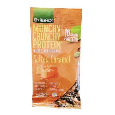 Vegetarian Traveler Munchy Crunchy Protein Whole Bean Snack Vegan - Salted Caramel Vegan - 10 Packs