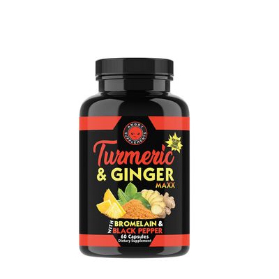 Angry Supplements Turmeric & Ginger Maxx - 60 Capsules (30 Servings)