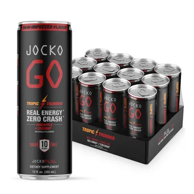 Jocko Fuel Go Energy Drink - Pineapple + Coconut - 12 Cans