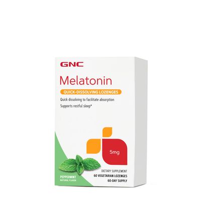 GNC Melatonin Quick-Dissolving Lozenges - 5 Mg - 60 Vegetarian Lozenges