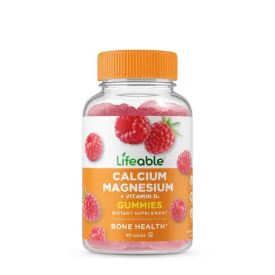 Lifeable Calcium Magnesium and Vitamin D3 - 90 Gummies (30 Servings)