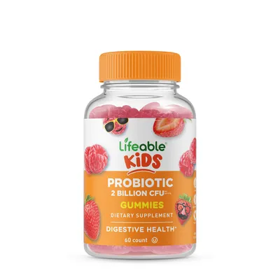 Lifeable Kids Probiotic 2 Billion Cfu Vegan - 60 Gummies (30 Servings)