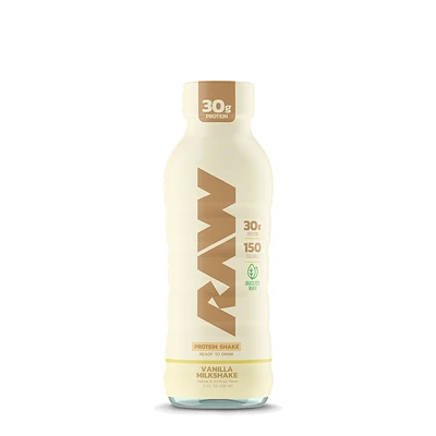 Raw Nutrition Protein Shake Rtd - Vanilla Milkshake - 12 Fl Oz. (12 Bottles)