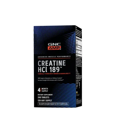 GNC AMP Creatine Hcl 189 Healthy - 240 Tablets (120 Servings)
