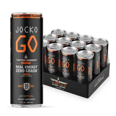 Jocko Fuel Go Energy Drink - Orange - 12Oz. (12 Cans)
