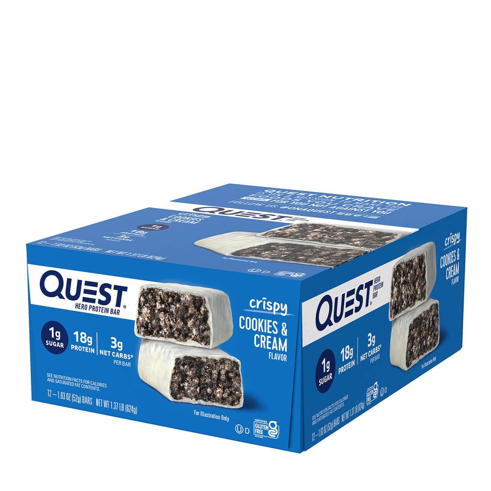 Quest Hero Protein Bar - Cookies and Cream - 12 Bars