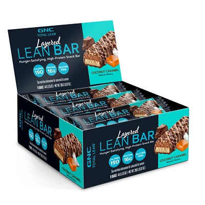 GNC Total Lean Layered Bar Gluten-Free - Coconut Caramel (9 Bars)