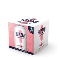 Huzzah Probiotic Seltzer - Raspberry & Lemon - 4 Cans