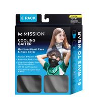 Mission Youth Cooling Gaiter - Black & Charcoal - 2 Pack