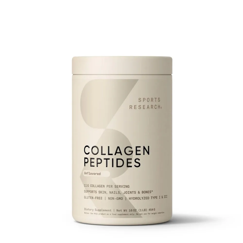 Sports Research Collagen Peptides Gluten-Free - Unflavored Gluten-Free - 16 Oz. (41 Servings)