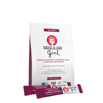 Regular Girl Organic Cranberry, Prebiotic Fiber & Probiotic Supplement - 30 Packets