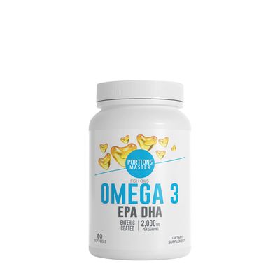 Portions Master Omega 3 Fish Oil - 60 Softgels (30 Servings)