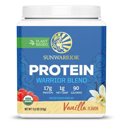 Sunwarrior PlantVegan -Based Organic Protein Vegan - Vanilla (15 Servings)