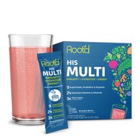 Root'd His Multi - Electrolyte Infused Multivitamin Drink Mix - 24 Stick Packs (24 Servings)
