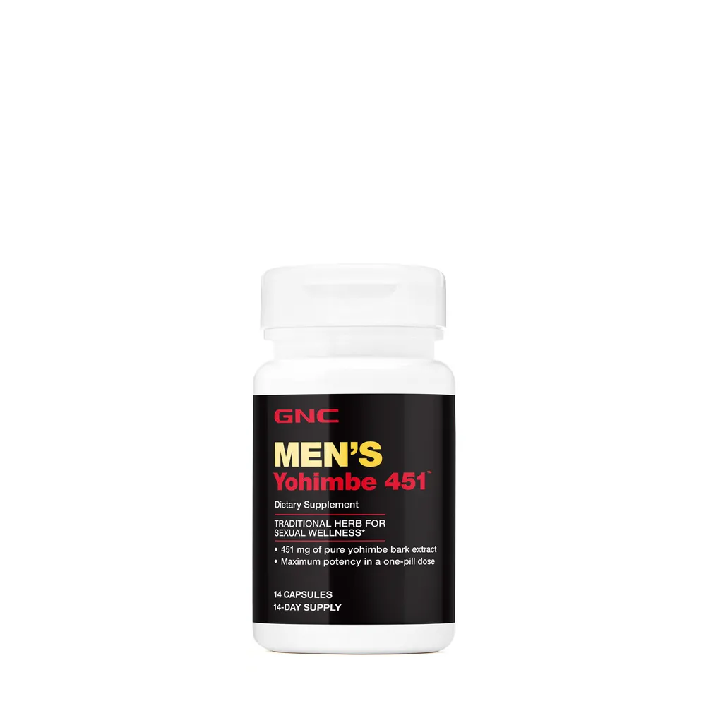GNC Men's Yohimbe 451 Dietary Supplement - 14 Capsules (14 Servings)