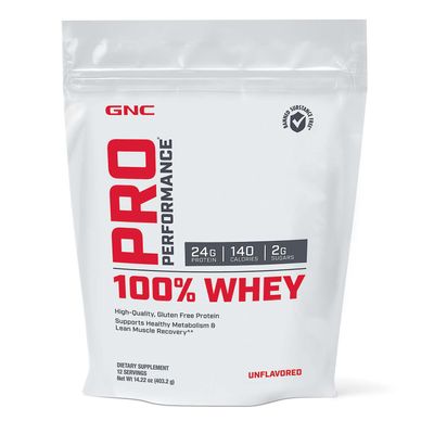 GNC Pro Performance 100% Whey - Unflavored - 14.22 Oz