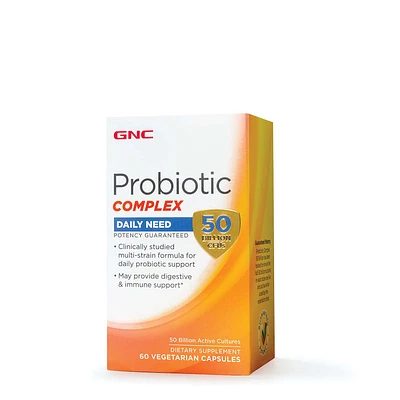 GNC Probiotic Complex Daily Need - 50 Billion Cfu 60 Capsules (60 Servings)