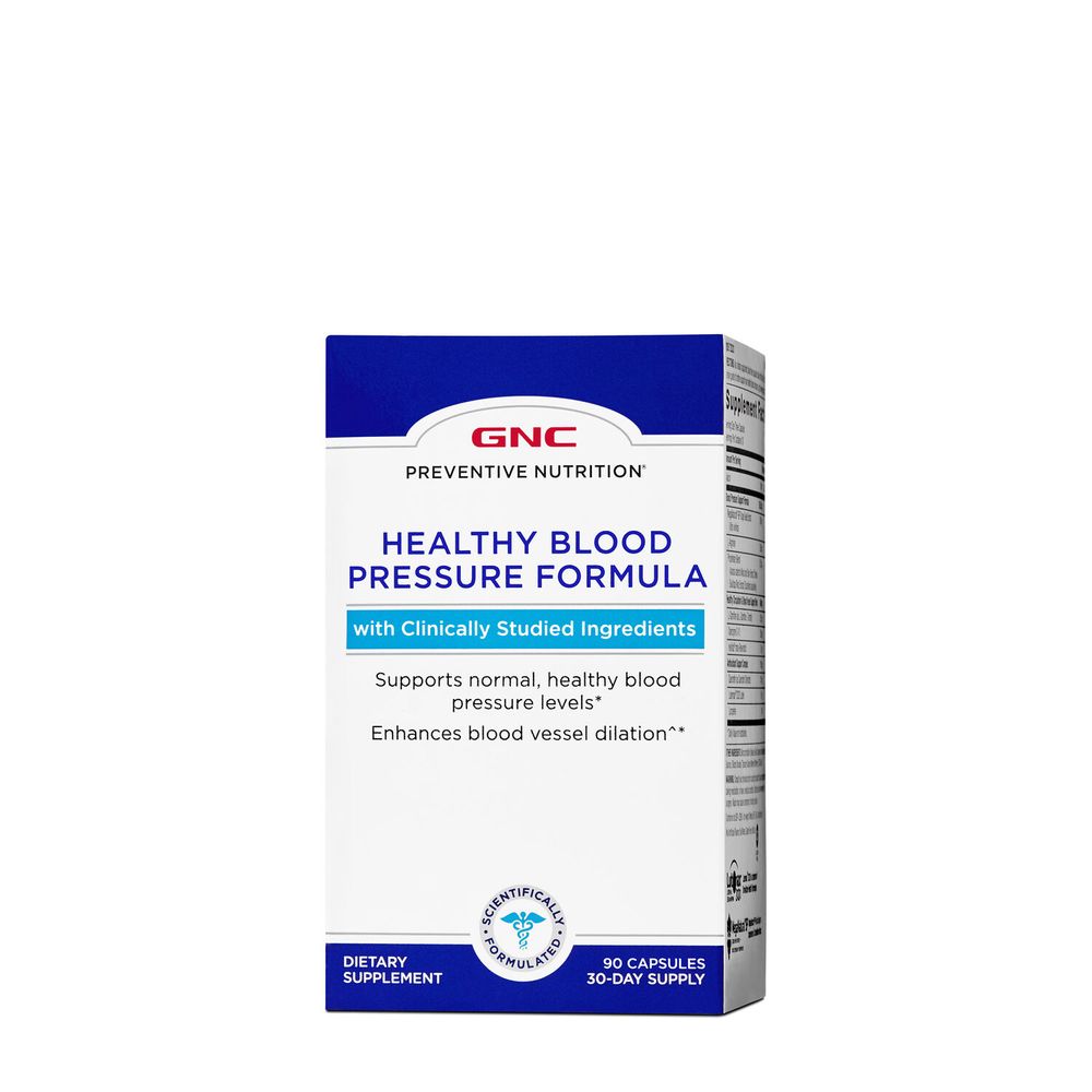 GNC Preventive Nutrition Healthy Blood Pressure Formula Healthy - 90 Capsules (30 Servings)