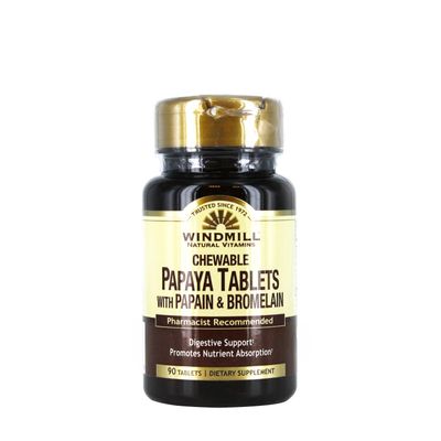 Windmill Natural Vitamins Chewable Papaya Enzyme Formula - 90 Chewable Tablets