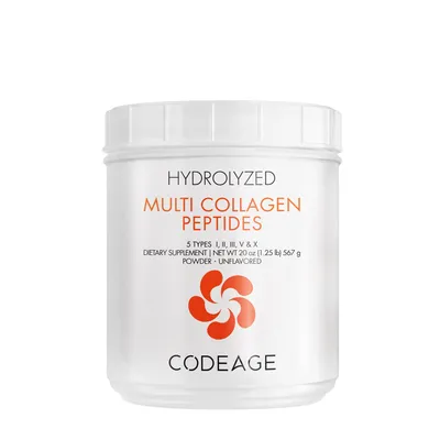 Codeage Hydrolyzed Multi Collagen Peptides Powder Type I - Ii - Iii - V and X - 20 Oz. (63 Servings)