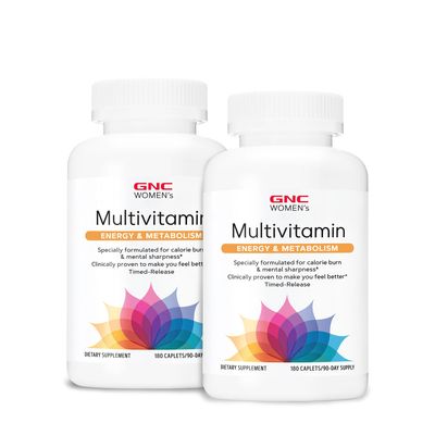 GNC Women's Multivitamin Energy & Metabolism Healthy - Twin Pack (90 Servings Each)