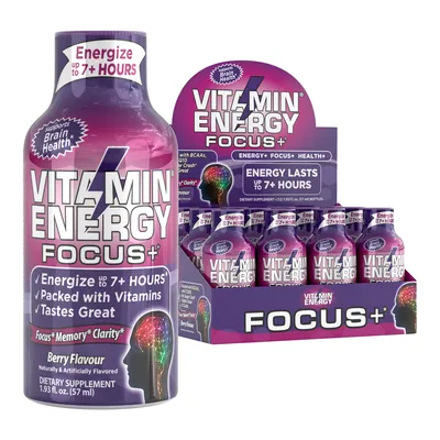 Vitamin Energy Focus+ - Berry - 1.93Oz. (12 Pack)