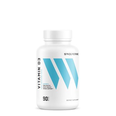 Swolverine Vitamin D3 Supplement 10 -000 Iu - 90 Softgels (90 Servings)
