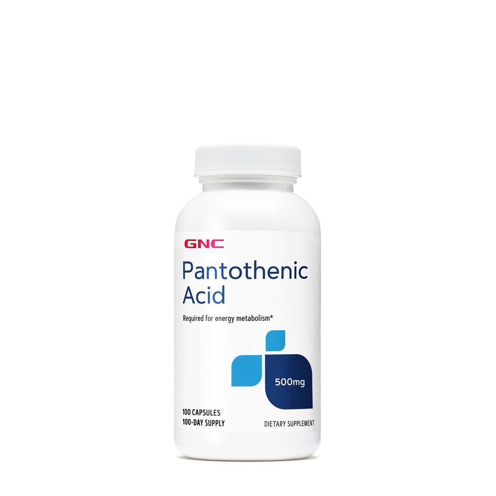 GNC Pantothenic Acid 500 Mg - 100 Capsules (100 Servings)